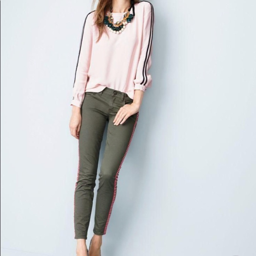 J.Crew • Toothpick Jean in Tux Stripe - 27 Ankle